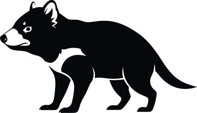 Black wolf silhouette standing