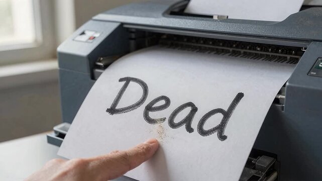 Printer Jam Causes Frustration with Paper Stuck on 'Dead' Message