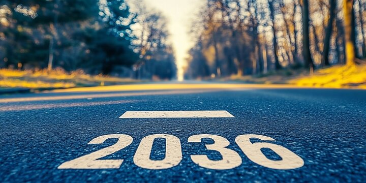 Road to 2036 Embracing New Beginnings and Driving Towards a Bright Future with Optimism.