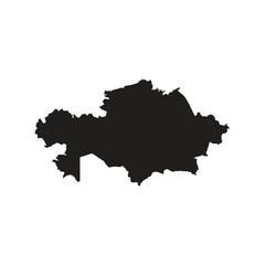 Fototapeta premium kazakhstan map silhoutette Suitable for posters and web icons