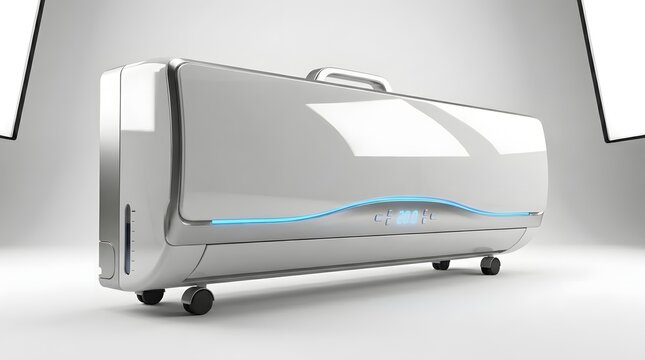 White Split Air Conditioner Mounted on a Clean White Wall