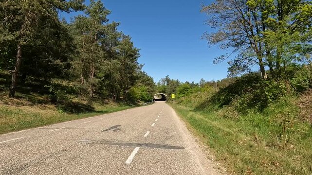 Tunnel under a wildlife crossing in the Netherlands near highway A50 between Arnhem and Apeldoorn. Filmed on 1 may 2026. PS, a small bird is flying at 14 seconds. 