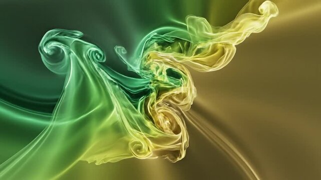 Abstract fluid dynamics of colorful silky flowing substance forming dynamic energy spirals with glowing lights