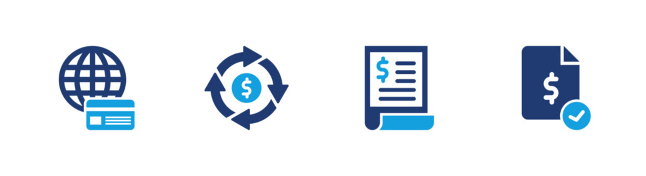 Payment processing system icon set. finance, transaction, banking, digital, security. solid style icon collection.