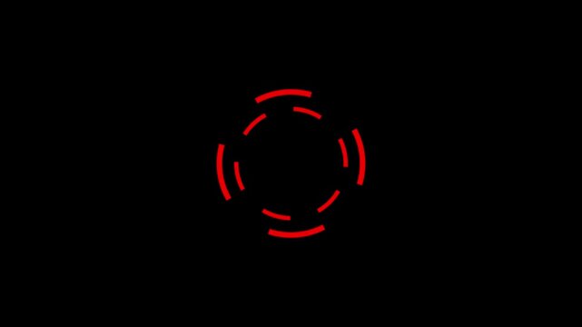 Mint colored futuristic HUD loading circle interface 4k 30fps 4k video animation