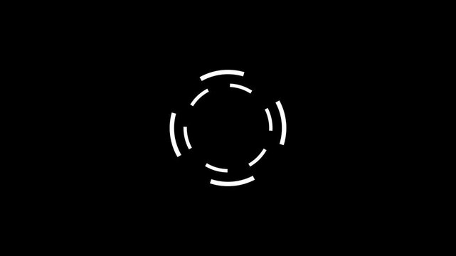 Mint colored futuristic HUD loading circle interface 4k 30fps 4k video animation