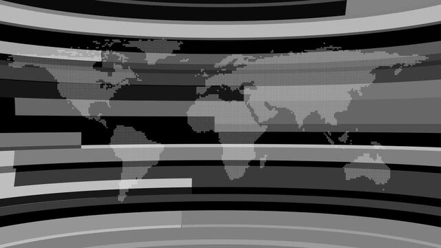 3d virtual news studio green screen background. Breaking News Template intro for TV broadcast news 4k video