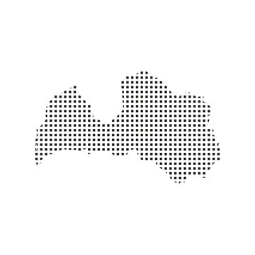 latvia map pixel art Suitable for posters and web icons