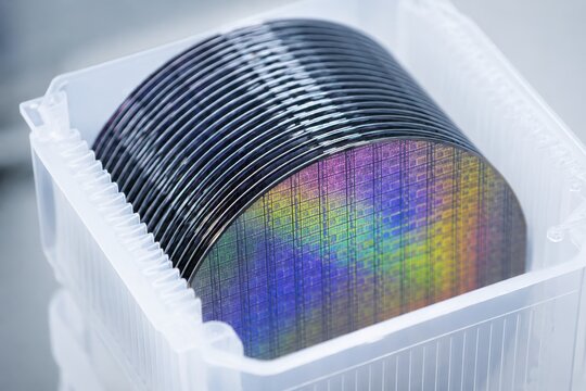 Close-up of fiber optic sensor array in laboratory imaging system tray