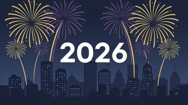 Text 2026 on dark background