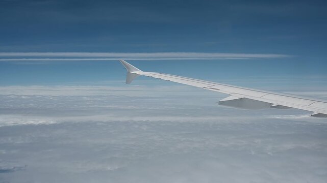 Blick aus einem Flugzeug