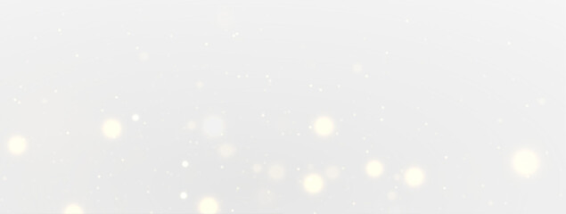Elegant golden stardust glow with sparkling shimmer particles, magical festive light effect and soft bokeh texture, transparent background for vector illustration © YANA