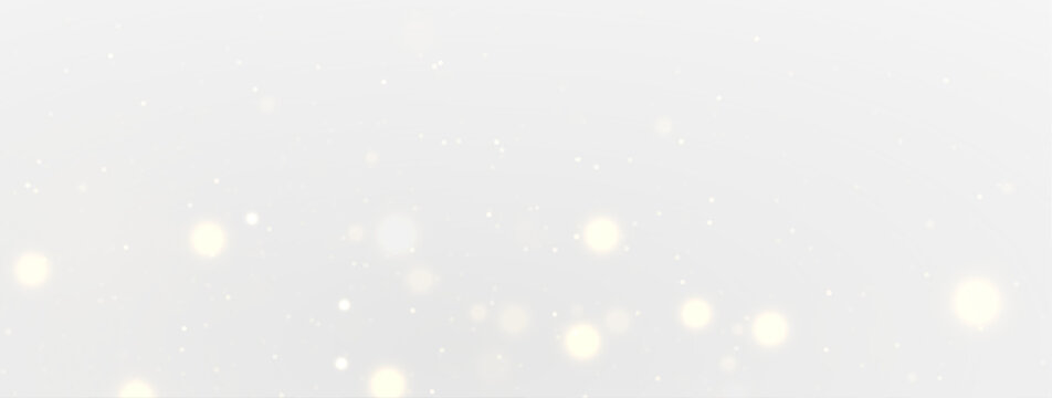 Elegant golden stardust glow with sparkling shimmer particles, magical festive light effect and soft bokeh texture, transparent background for vector illustration