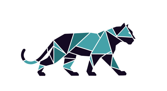 Geometric Panther Vector Illustration