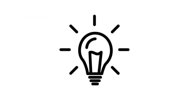Doodle Idea Bulb Alpha Loop