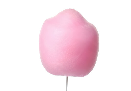 Pink cotton candy on white background