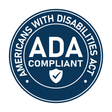 Professional ADA Compliant Certification Seal with Shield Icon for Web Accessibility