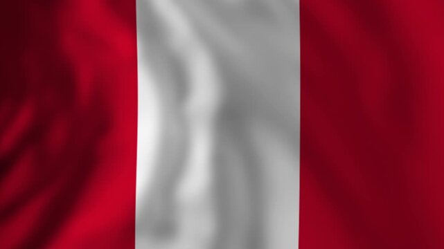 Waving national flag of peru symbolizing patriotism