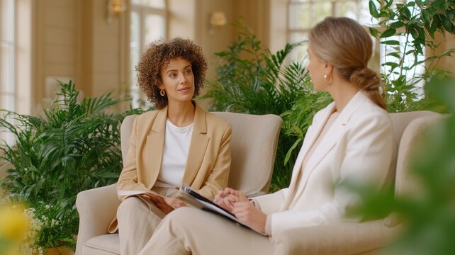 Young man engaging in conversation, listening attentively during an therapy interview session