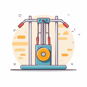 Illustration of a Lat Pulldown Machine