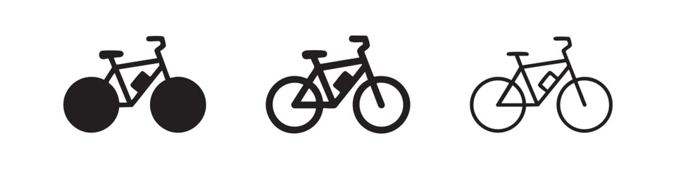 Fototapeta premium Classic Bicycle Cycling Icons Set