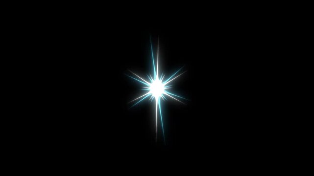 Sparkling stars Shine animation.glowing sparkle effect,Twinkle lights,sparkling glitter stars, glitter dust trails and cosmic night sky twinkle elements over clean black screen background. 4K
