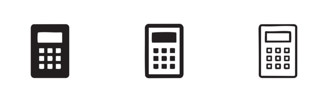 Calculator Business Finance Accounting Icon Set