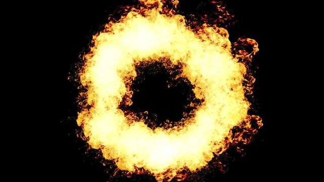 fiery font letter o