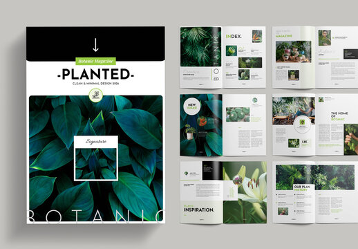 Botanical Magazine Layout Template
