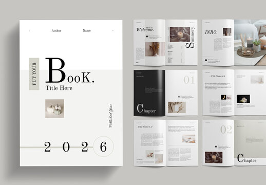 Modern Book Layout Template Editorial Magazine Design