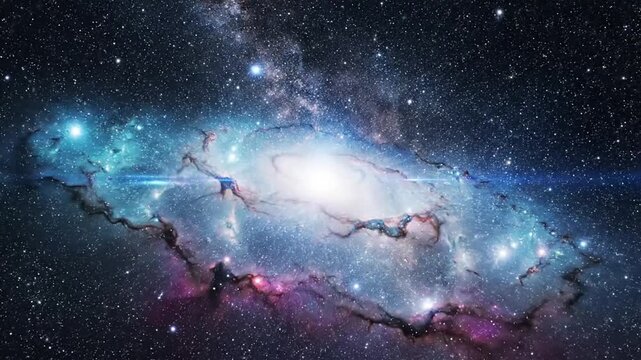 Extended sequence of a vibrant galaxy showcasing cosmic beauty and celestial wonders in deep space imagery