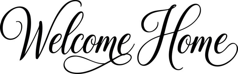 Fototapeta premium Elegant welcome home sign