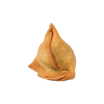 Golden-Brown Samosa Isolated On Transparent Background