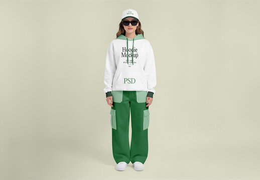 Standing Woman Apparel Mockup