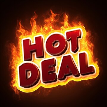 Hot Deal Design Vector Illustration Graphic Isolated on Black Background

