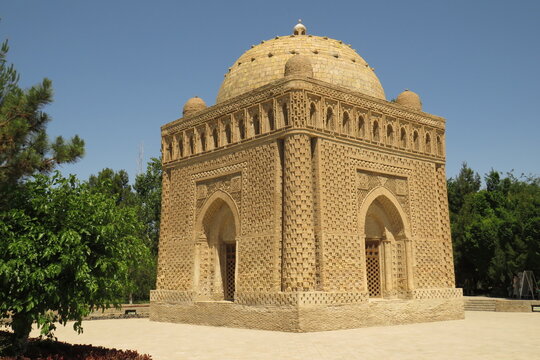 Samanid Mausoleum or Mausoleum of Ismail Samani (9th-10th century) Historic city of Bukhara. Uzbekistan. World Heritage.