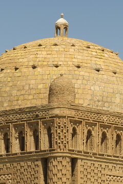 Samanid Mausoleum or Mausoleum of Ismail Samani (9th-10th century) Historic city of Bukhara. Uzbekistan. World Heritage.