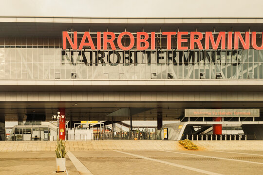 Modern Architecture of the Nairobi Terminus Station Exterior in Syokimau, Kenya