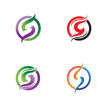  S logo design letter vector graphic