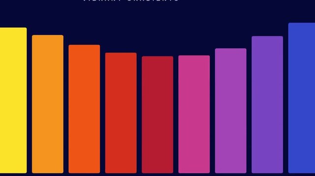 Vibrant Rainbow Bar Chart Animation | Colorful Business Infographic Graphic