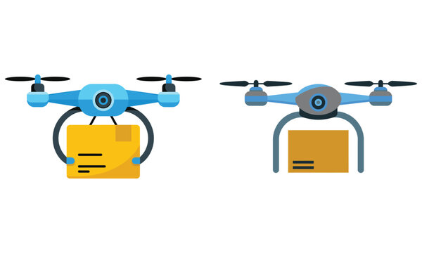  Delivery drone carrying package technology illustration