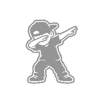 Urban dabbing boy silhouette vector, cool youth hip hop dancer in streetwear, modern street style character performing dab dance move