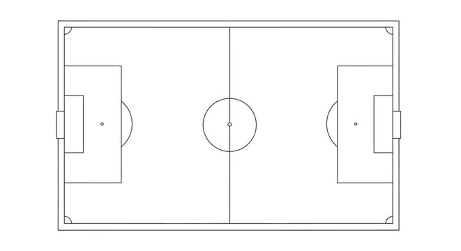 Soccer field diagram with goals.
