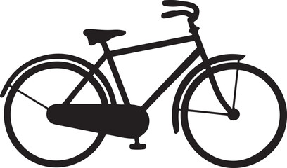 Hand Drawn bicycle illustration isolated on background. Black icon silhouette vector © jinnatun