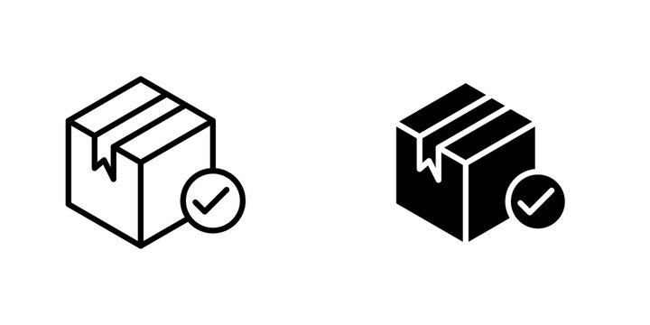 Order receive icon on white background, editable stroke svg 10