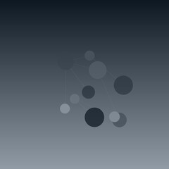 abstract cluster circle background for fintech and technology © tiago