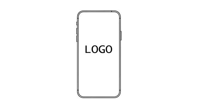 Smartphone with logo on screen.