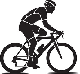 Naklejka premium Cyclist Riding Mountain Bike on Trail in Nature Setting, Generative Ai