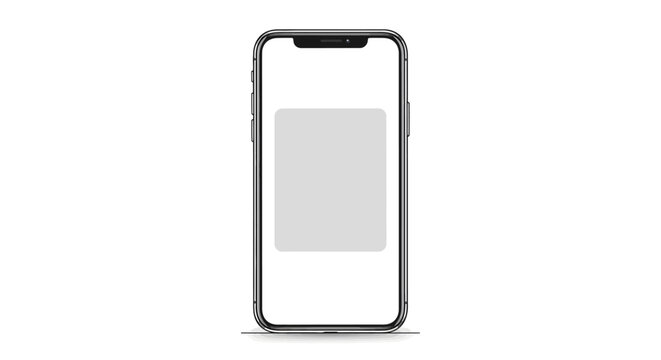 Smartphone device with blank screen.