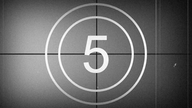10 second old film countdown dust flicker scratches vintage movie cinema suitable for historical intros, retro projects, and opening sequences.